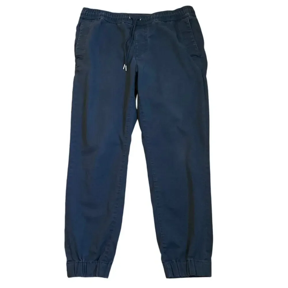 Banana Republic Aiden Fit Jogger Pants Men’s 33x30 Navy Drawstring Stretch Chino